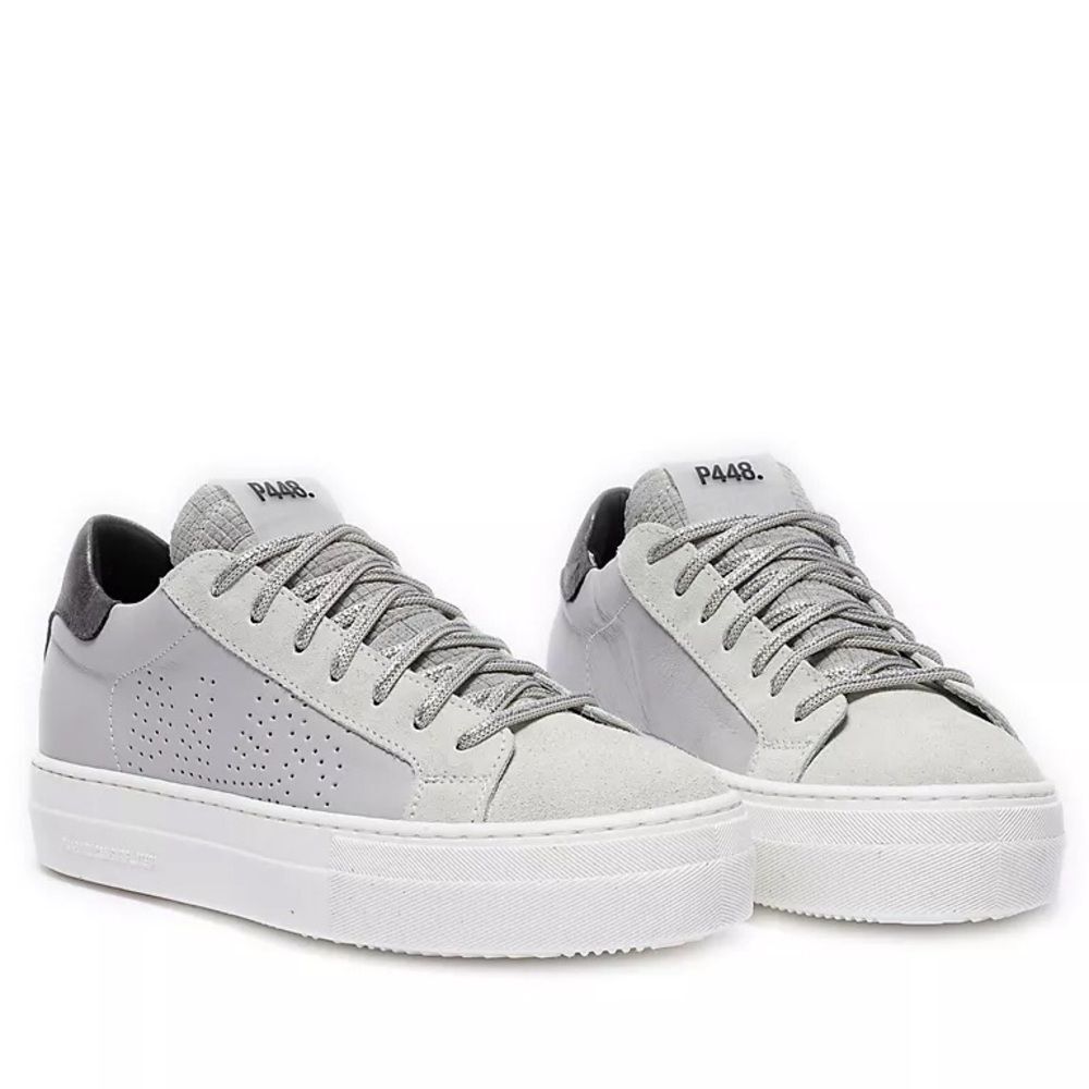 P448 Thea Low Top Leather Lace-Up Platform Sneakers Size EU 40 US 9.5 - Picture 2 of 11